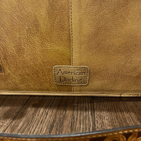 American Darling Briefcase Tote Saddle Blanket Leather Purse - Picture 2 of 11